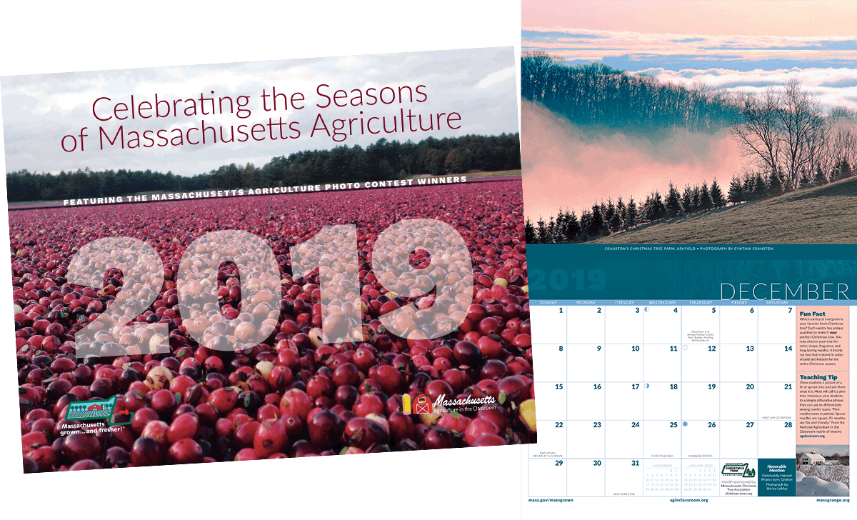 Massachusetts Department of Agricultural Resources 2019 calendar