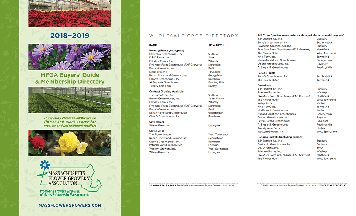 Massachusetts Flower Growers' Association member directory