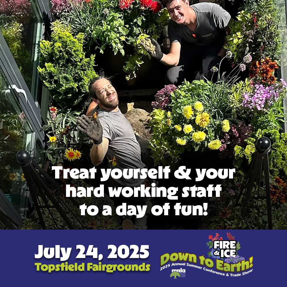 Massachusetts nursery and landscape association down to earth summer conference social media post