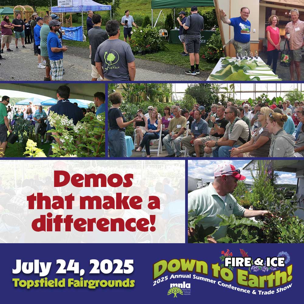 Massachusetts nursery and landscape association down to earth summer conference social media post